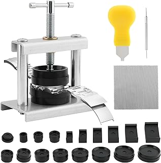 21PCS Watch Press Tool Set, Watch Back Case Closer for Closing The Watch Cover, Watch Press Set Back Case Closer, Suitable for Watch Repair Kits with 16 to 50mm Circular Dials, Grey, watch