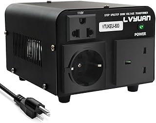 Yinleader 800w Voltage Converter Transformer Converts 110/120V to 220/230/240V for use European, UK and More Overseas appliances in The US (VTEU-800)