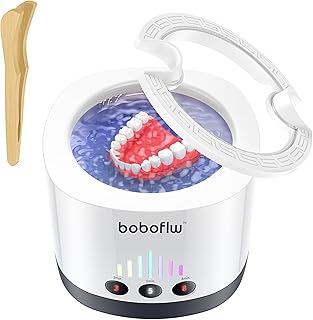 Jewelry Cleaner Ultrasonic Machine for Retainer, Mouth Guard, Aligner, Whitening Trays, 3 Timer Modes Professional Ultrasonic Cleaner for All Dental Appliances, Jewelry, Diamonds