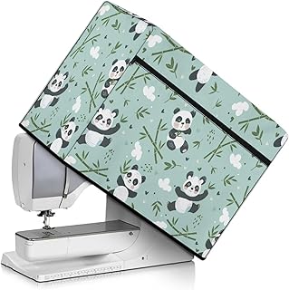Maiyoinou Bamboo Panda Sewing Machine Dust Protector Highly Elastic Sewing Machine Covers Keep Appliance Clean