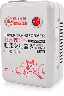 SUNSHUN Step Up Power Transformer 110v to 220v, 500W Step Up Voltage Converter with Temperture Control Protection for European Asian Appliances Used in US