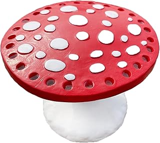 ZHU YU CHUN 1 PCS Cute Mushroom Earring Holder Mushroom Jewelry Holder Earring Display Holder Stand Earring Organizer Christmas Birthday Gift Tabletop Ornament Room Decoration(Red)