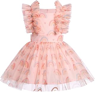 Girls Birthday Party Dress Butterfly Daisy Polka Dots Embroidery Princess Tulle Wedding Pageant Evening Gown
