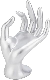 DELORIGIN Hand Jewelry Display Holder OK Shape Hand Bracelet Ring Organizer Jewelry Stand Watch Ring Jewelry Showcase Storage for Bracelets Photo Props Home Decoration 2.76 x 3.54 x 6.30 Inches