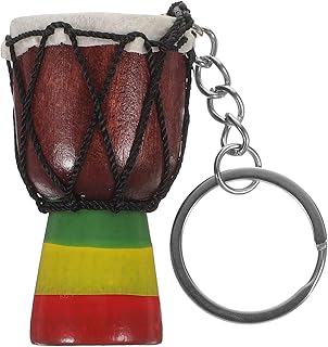 Key Chain Decor for Car Decorations for Home Music Gifts African Drum Keychain Womens Gift Backpack Keychains Ladies Key Fob Bag Hanging Pendant Miss Wood Drum Kit Bags, Assorted Color,