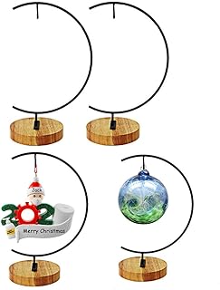 Hanging Ornament Display Rack Stand Hook Chrismas Ornament Party Decoration Holder Home Office Decor Hanger Pot Hanging Terrarium (4, Black)
