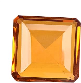 Yellow Citrine Square Faceted Loose Gemstone 110.00 Ct Shiny Yellow Citrine Loose Gemstone for Home Decoration
