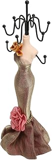 ZJchao Jewelry Display Stand, Ring Necklace Holder Model Figurine Home Decoration Elegant Lady Model Earring Display Rack Mannequin Princess Dress Necklace Jewelry Display Holder