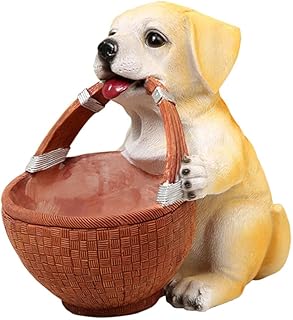 Earring Holder Jewelry Organizer Tray Animal Storage Basket Resin Dog Statue Candy Snack Gift Storage Basket Decorative Key Holder Tabletop Decoration for Home Home Decoration Home Decor