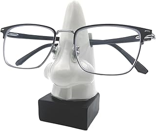 CLYTYOPK Creative Natural Resin Eyeglass Holder Sunglasses Display Stand Decoration Home Decor Gift (White Nose)