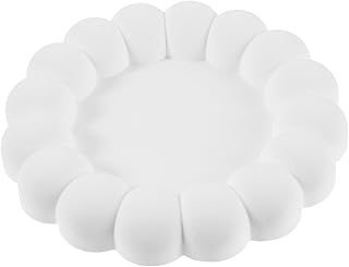 WHAMVOX Nail Decorations for Nail Art Dining Table Decor Round Serving Tray Round Tray Home Decor Desk Tray Decorative Tray Desktop Adorn Jewelry Dish Jewelry Tray Plaster The Bubble White