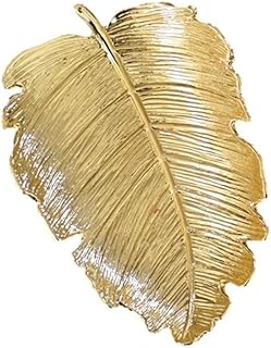 gifthub Nordic Style Creative Light Luxury Metal Tray Leaf Jewelry Display Tray Ring Necklace Jewelry Storage Tray Decoration,Metal Jewelry Dish,Jewelry Organizer,Trinket Dish(Elm leaf)