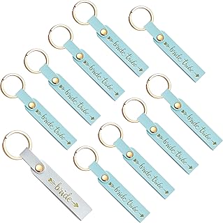 Lady&Home 10pcs Bachelorette Party Keychains Bridesmaid Proposal Gifts, Blue, 11*1.6cm