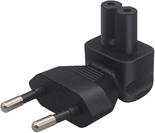 Strhowill EU to C7 European Standard Two-Prong to Figure 8 Adapter - Suitable for European Standard sockets, widely Compatible with Small appliances, Audio Devices, Gaming Consoles, and More