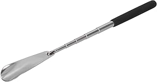 Telescopic Shoe Horn, Stainless Steel Adjustable Shoehorn Long Handle Shoes Lifter Senior Backache Length Handled Expander Extend Collapses Dressing Aid Stick Elderly Pregnant Kid