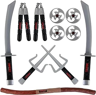 Liberty Imports Ninja Warrior Toy Weapons Role Playset - Kids Pretend Play Dress Up Costume Accessories Set for Children