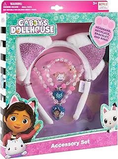 Headbands for Girls - Kids Jewelry for Girls - Dress Up Set All in one Giftable Box - Headband - Play Jewelry Set - 4pc (Toddler Headband, Necklace, Dress Up Bracelet, Ring) Ages 3+