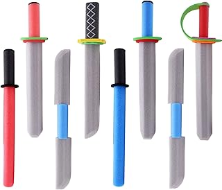 Toy Foam Swords for Kids Warrior Knight Weapon Pretend Play Toy Set for Boys Girls Toddlers Gift (8 PCS)