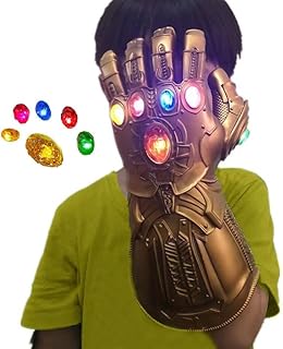 SuperHero Infinity Gauntlet LED 3 Light up Mode with Removable Magnet Infinity Stones SuperHero hands for kids Toys Gift