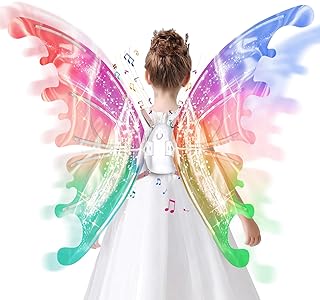 Electric Wings with LED Light & Music, Moving Wings Dress-Up Cosplay for Boys Girls Christmas Birthday Gifts…