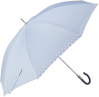 MOONBAT Beauty Shield Blackout Thermal Insulated UV Long Umbrella, Parasol, Grade 1 Blackout, 19.7 inches (50 cm), Women's, Embroidery, Pale Sky