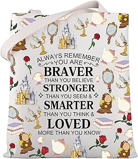 Beauty Movie Inspired Gifts Belle Rose Tote Bag Princess Belle Lover Shoulder Bag Fairy Tale Flower Gift Bag