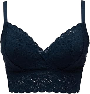 Lucien Women's Wireless Bra, Elastic Lace, Easy to Clean Silhouette, Magical Fit, Beauty Half-Top