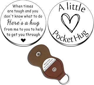 Ikacvb Pocket Hug Token Gifts For Women Friends Men Inspirational Keychain Sobriety Gifts For Men Women Christmas