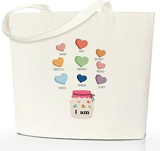 Multi-Colored Tote Bag Canvas Tote Bag for Women 1 Pack Travel Beach Bag Holiday Shopping Tote Bag Handbag