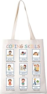 Coping Skills Tote Bag Psychologist Gift Counselor Appreciation Gift Mental Health Awareness Counselor Therapist Gifts
