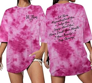 Let Them Misunderstand You Shirt Women Oversized Mental Health Shirt Inspirational T Shirt Casual Christian Tees Tops