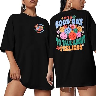 Mental Health Shirts for Women - It's A Good Day to Talk About Feelings Shirt Funny Inspirational Tee Top