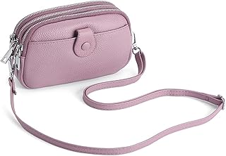 Genuine Leather Crossbody Bags for Women Trendy, Leather Cell Phone Bag for Women, Fashion Small Shoulder Purse