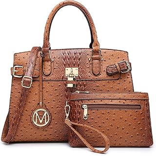 MKP Women Fashion Satchel Handbags and Purses Ladies Top Handle Tote Work Shoulder Bags with Matching Wristlet Wallet