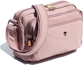 Triple Zip Crossbody Bags for Women Fashion Ladies Purse Multi-Pocket Handbags Messenger Shoulder Bag