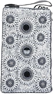 Club Bag Silver Petals, Women Fashion Bags, Silver Colored, Silver and Black