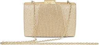 Glitter Evening Bag, Women's Fashion Handbag for Ladies, Elegant Gorgeous Clutches for Women for Evening Out, Dressy Occasion, like Wedding, etc., Gold, One Size