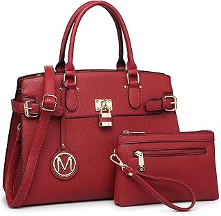 Women Handbags and Purses Fashion Satchel Tote Work Bags Top Handle Shoulder Purses with Matching Wristlet