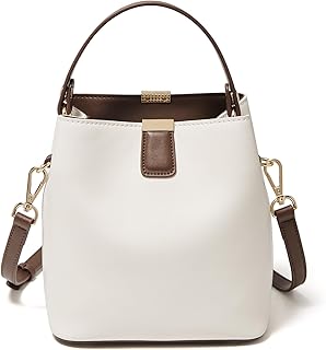 Women's Small Split Leather Bucket Bag Lady Handbag Stylish Hobo Female Bag Purse