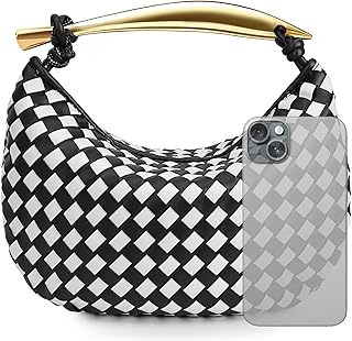 Woven Tote Bag for Women Fashion PU Leather Woven Bag Hobo Hobe Dumpling Bag Dinner Handbag