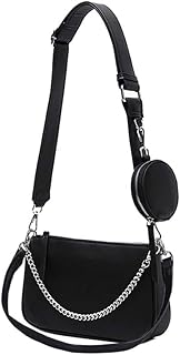 AMHDV Women Multipurpose Crossbody Bags Small Shoulder Bag Fashion 3 in 1 Zip Handbags with Coin Purse