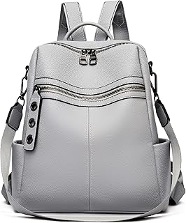 Backpack Purse for Women Fashion Genuine Leather Convertible Shoulder Handbag Travel Bag Satchel Rucksack Ladies Bag