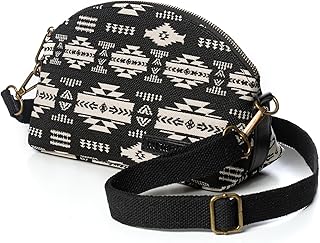 aztec Small Crossbody Bags for Women Fashion, Cellphone Shoulder Wallet, Adjustable Shoulder Strap, Black Beach Bag