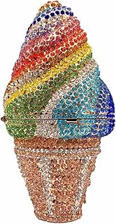 DJBM Cute Cupcake Rhinestone Clutch Diamond Crystal Purse Evening Bags for Women Party Wedding Cocktail Prom