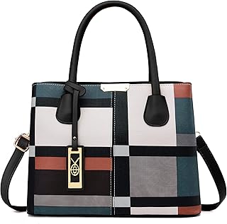 Purses and Handbags for Women Shoulder Tote Bags Top Handle Satchel, R5-black, Medium