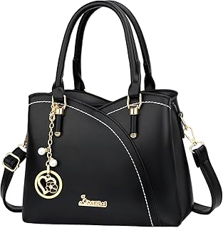 KKXIU Triple Compartments Purses and Handbags for Women Fashion Ladies Satchel Shoulder Top Handle Bag