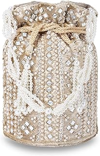 Aheli Indian Potli Bags for Women Evening Bag Clutch Ethnic Bride Purse with Drawstring