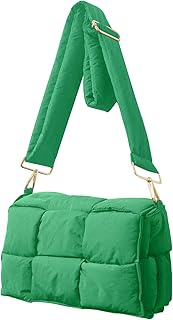 Puffer shoulder bag Nylon padded woven handbag designer crossbody dupes women down purse