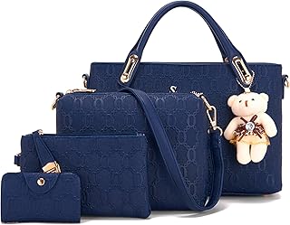 Handbag for Women Fashion Tote Shoulder Bag Top-Handle Handbags Satchel Purse Set 4pcs