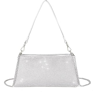 Valleycomfy Bling Evening Clutch Bag for Women Lady Girl Bride Rhinestone Purse For Prom Cocktail Party Wedding Engagement